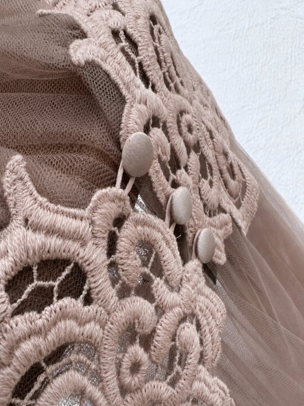 NWT Rare Amoralle Recherche Bridal Tulle Gown in Powder Taupe Size M - Picture 6 of 15